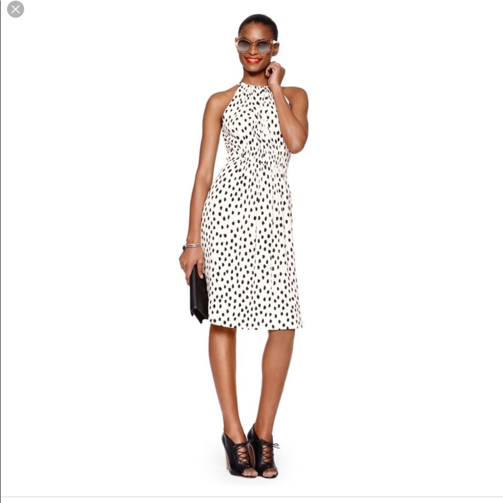 Kate Spade Cream/Black Polka Dot Dress